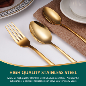 Ensemble de couverts en argent bon marché pour restaurant Cuillères à dîner Fourchettes et couteau Couverts en acier inoxydable - Product Image 4