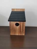Nichoir en bois pour oiseaux sauvages, à suspendre, pour jardin extérieur, en bois naturel, pour cardinaux, bleuets, pinsons