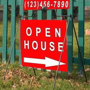 Custom Yard Open House Sign Foldable <b>Swing</b> Metal a <b>Frame</b> Stand - Product Image 6