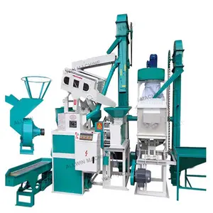 25t/Tag Automatische komplette kombinierte Reismühle Fräs verarbeitung Produktions linie Maschinen für Reismahl anlage