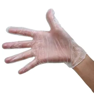 Tek kullanımlık 4.0mil PVC vinil glovees gıda sınıfı glovees 100 adet/kutu şeffaf