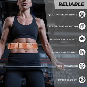 MKAS yüksek kaliteli deri powermen halter kemeri spor salonu <span class=keywords><strong>Fitness</strong></span> kemeri Unisex özel Logo spor kol kemeri erkekler için - Product Image 3