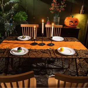 Halloween <b>Tablecloth</b> <b>Rectangle</b> Bat Pumpkin Design Digital Printing 90 Fabric Content Party Decor - Product Image 1