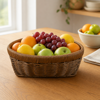 Multifunctionele handgeweven ecologische mand in pastorale stijl van metaal/plastic voor keuken, slaapkamer, opbergruimte, fruit en snacks.