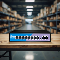 2023 Offre Spéciale KuWFi 52v 2.3a alimentation cat5 métal 1010B 8 ports industriel 100mbps commutateur poe pour l'extérieur