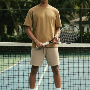 T-shirt da uomo Yingling personalizzata a maniche corte in cotone slub colorato, fresca e confortevole, pesante, per l'ingrosso - Product Image 1