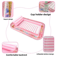 Matelas gonflable pliable en PVC pour piscine, lit flottant avec oreiller, chaise longue pour adultes, radeau 176x114cm pour piscine et plage