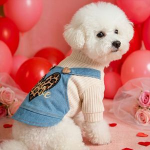 Pet <b>clothes</b> for autumn and winter, small dogs and puppies, happy dogs and <b>cats</b>, warm and comfortable clothing, leopard print - Product Image 2