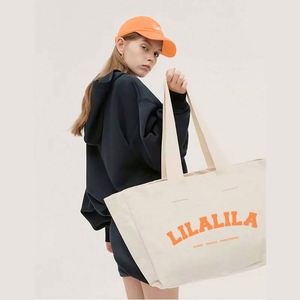 Wholesale Eco-Friendly Cotton Canvas Shopping Tote Bag Custom Printed Logo Recycled Grocery Handbag - Product Image 4
