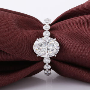 Классический стиль 10k кольцо из белого золота 3 карат большой размер овальным вырезом цветок обручальное кольцо, хорошее ювелирное изделие, кольца для влюбленных - Product Image 2