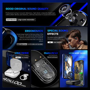 หูฟังกีฬาไร้สายแบบไร้สายหูฟังเอียร์บัดตัดเสียงรบกวน ENC หูฟังเอียร์บัดแบบเกี่ยวหูหูฟังเสียง Type-C หูฟังเทคโนโลยี - Product Image 2