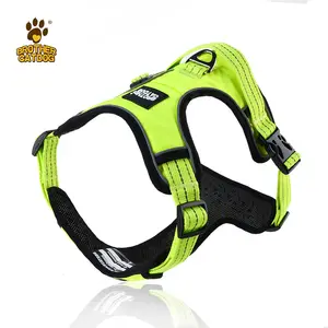 Atacado Dog Pet Acessórios Reflexivo Tático Não Pull Dog Harness Easy Walking Personalizado Luxo Xadrez Personalizado Ajustável