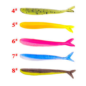 Kfs Soft Bait Forktail 60mm 12g pour la pêche au bar en eau douce et en eau salée, leurre de pêche en eau moyenne, couleur aléatoire - Product Image 5