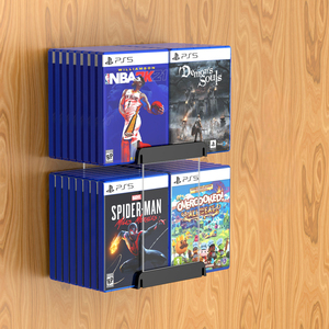 Soporte de pared de disco de juego Yoteen para <span class=keywords><strong>ps4</strong></span>/ps5/X box/switch caja de CD de juego soporte de almacenamiento soporte de escritorio soporte de montaje en pared - Product Image 2