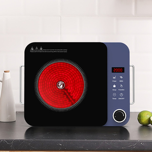 Cocina de Cerámica Portátil con Placa de Vidrio Cerámico, Infrarroja, de un Solo Fuego, Control Táctil, para Uso Doméstico, con Temporizador de 3 Horas - Product Image 4