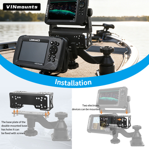 VINmounts Boat Fish Finder Screen Mount 007 Base to Dual Base Converter <b>Bracket</b> Adapter Marine Electronics Display Holder - Product Image 5