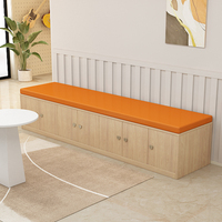 Banc de rangement pour chaussures en bois massif, style moderne, pour entrée, couloir, zone de repos, avec dossier