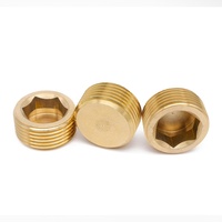 Bouchon à six pans creux en laiton tout cuivre raccord de tuyau fileté métrique haute pression en pouces dans les tailles 1/8 \ "1/4 \" 3/8 \ "1/2 \" 3/4 \ "1 \"