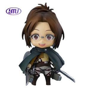 Versión Q # Figura de Anime de Ataque a los Titanes 1123, <span class=keywords><strong>Hange</strong></span> <span class=keywords><strong>Zoe</strong></span> con Rostro Intercambiable - Product Image 1