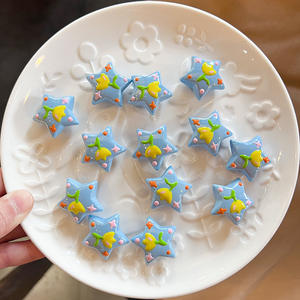 Accessoires Graffiti Pentagramme Bonbons Butterscotch Macaron Faits Main Acrylique/Plastique/Lucite Couleurs Mixtes DIY Actonhole Mignon - Product Image 5