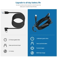 OEM/ODM Nuevo cable VR Resolución de fibra óptica 4K Chaqueta de nailon Bobina Carga DE DATOS Reproducción Enlace tipo C Compatible con Quest 3/S