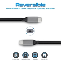 Alta potencia 100W 5A datos de carga rápida Usb 3,2 tipo C Cable cargador de teléfono Cable Usb tipo C Cable de carga para transferencia rápida de datos