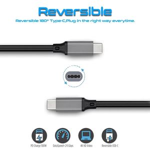 Yüksek güç 100W 5A hızlı şarj veri Usb 3.<span class=keywords><strong>2</strong></span> tip c kablolu telefon şarj hızlı veri transferi için Usb kablosu tip-c şarj kablosu - Product Image 4