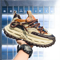 M025 Chaussures de sport rétro pour hommes 2025, baskets décontractées à semelle épaisse, chaussures de marche avec nouveau design de semelle en pneu pour adolescents