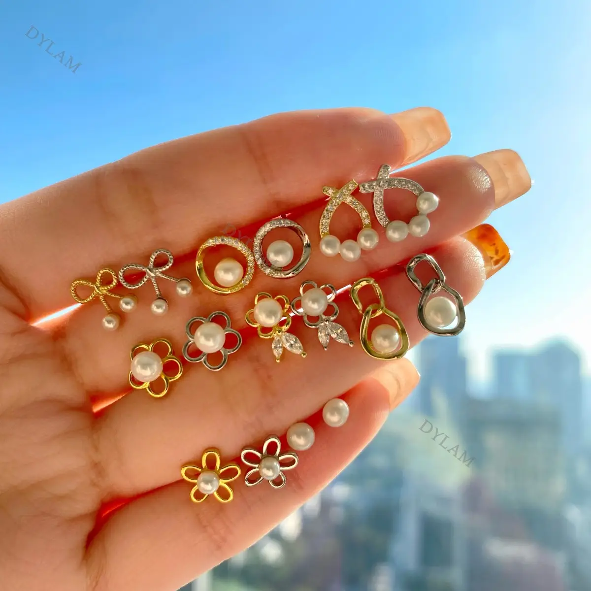 Dyslam — boucles d'oreilles pendantes en pierre précieuse, bijoux minimalistes et élégants, plaqué or, pour femmes, argent s925, CZ 5A 18k