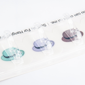 Karikatür Şapka Desenli Şeffaf Yapışkanlı Askı - Su Geçirmez Delme Yok Duvara/Kapıya Monte Edilebilir Yatak Odası Askısı - Product Image 3