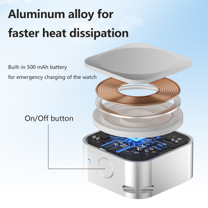 เครื่องชาร์จไร้สายแม่เหล็ก USB คุณภาพสูง 5V1A พร้อมพาวเวอร์แบงค์ ป้องกันไฟไหม้ ซีรีส์ OVP ป้องกันการชาร์จเร็วเกินไป สำหรับ IWatch สำหรับ B2B - Product Image 6