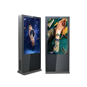 55 inç açık kiosk Totem medya oyuncu dokunmatik ekranı açık hava LCD ekran dijital tabela Adv Kiosk Tv ekran ekipmanları