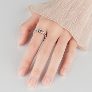 <span class=keywords><strong>Anillo</strong></span> de ansiedad minimalista para niñas, anillos giratorios antiestrés para hombres, <span class=keywords><strong>anillo</strong></span> de cuentas en espiral de acero inoxidable antiestrés, regalo de joyería - Product Image 2