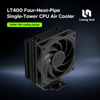 Pendingin Udara CPU Single Tower 4 Heat Pipe dengan Kipas 120mm 240W untuk PC Gaming Desktop Pendinginan Senyap Pencahayaan ARGB PC Kustom