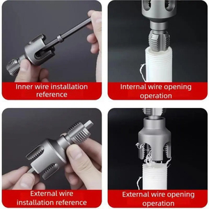PPR PPE Water Pipe Internal Thread Opener for PVC Plastic Pipe Thread Tap Hand Electric Drills Bit Hand <b>Tools</b> - Product Image 4