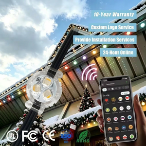 ไฟคริสต์มาสแบบตั้งโปรแกรมได้ ควบคุมผ่าน Wifi 12V 24V ขนาด 30 มม. กันน้ำ IP68 สำหรับใช้งานภายนอกบ้าน - Product Image 1