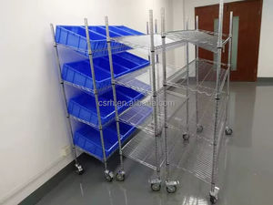 Estante de alambre inclinado de cuatro capas, 1200x450X1600mm, de X - Product Image 3