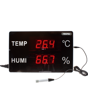TECPEL TRH-3305 Large LED Display Digital Thermometer & <b>Humidity</b> <b>Meter</b> with 2-Year Warranty Made in Taiwan - Product Image 1