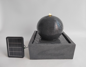<span class=keywords><strong>Fontaine</strong></span> d'eau <span class=keywords><strong>solaire</strong></span> de jardin avec <span class=keywords><strong>boule</strong></span> et base carrée en pierre pour la décoration extérieure du jardin - Product Image 5