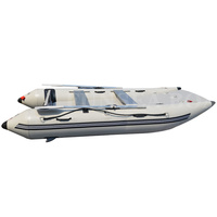 FUNSEA IC335 Hypalon PVC Coque en fibre de verre Yacht sportif Catamaran Bateau pneumatique de pêche Thunder Cat Design 4 personnes à la dérive