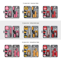 Ensemble d'outils multifonctionnels pour la maison, boîte à outils, ruban à mesurer, outils de réparation manuels, acier allié au chrome-vanadium, complet