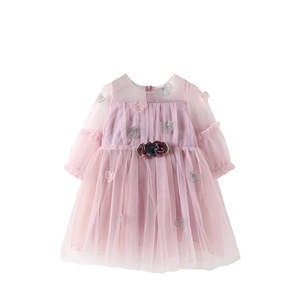 Nuevos Vestidos de Tul Estilo Occidental Premium para Niñas, Moda Vintage India, Corte Redondo, Compra Directa de Proveedor Chino - Product Image 1