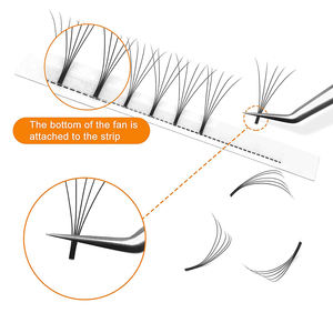 Extensiones de pestañas Thin Pointy Stem Premade Volume Fans Hecho a mano 7D 6D 8D 10D 12D 14D Pelo sintético Natural suave - Product Image 5