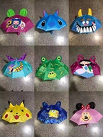 Payung Anak Ringan LS Motif Kartun Hewan 3D dengan Gagang Logam Pembuka Semi-Otomatis untuk Anak-Anak