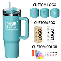 Nuevo Vaso Térmico de Acero Inoxidable 100% Hermético de 40oz, Doble Pared con Aislamiento al Vacío, 6-12 Horas de Aislamiento Térmico, con Asa y Pajita, Libre de BPA
