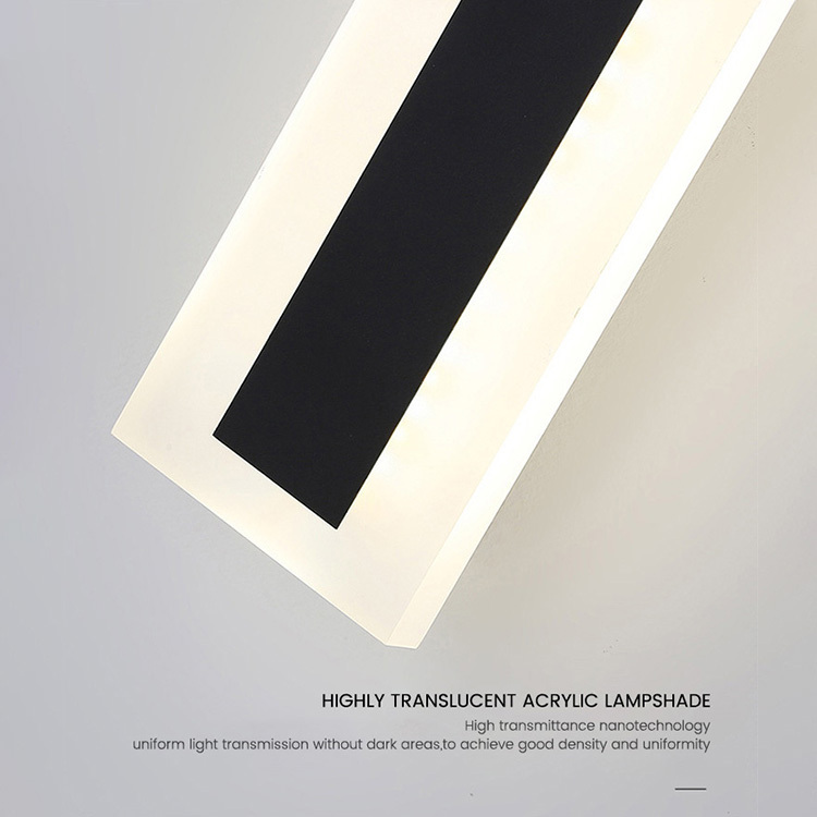 Modern Outdoor Exterior Linear Strip Wall Lamp Warm White Garden Sconce Long LED Wall Light