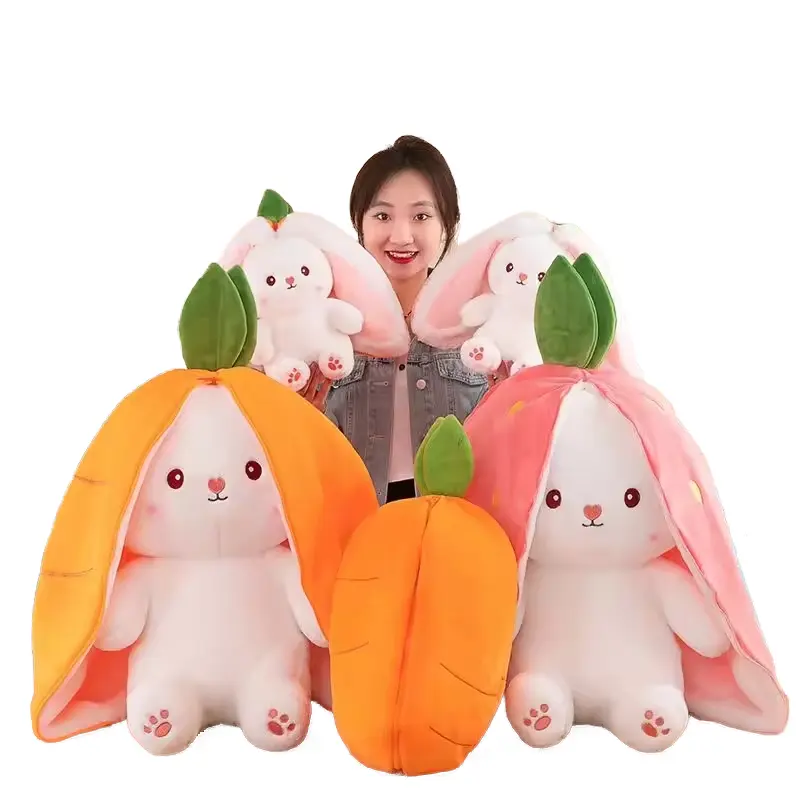 Fabrika toptan özelleştirilmiş peluş hayvan sevimli uzun kulak Bunny tavşan kızlar için peluş oyuncak hediyeler