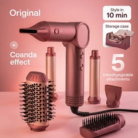 Sikat Pengering Rambut Elektrik Lipat Cepat Tanpa Merusak Rambut, Multifungsi, 5 in 1, Penata Rambut Otomatis, Pengeriting Rambut, Cocok untuk Perjalanan
