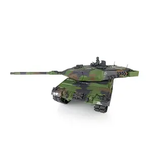 Henglong 1/167.0プラスチックLeopard2A6RCタンク3889 W/スチールギアボックスバレルリコイルエアソフトIRコンバットシャーシ格納式