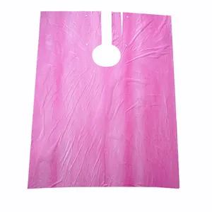 100 PCS Customized Plastic Disposable Cutting Capes for Hair Dressing